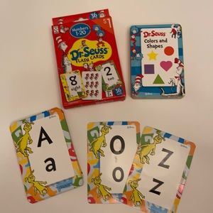 3 Dr. Seuss flashcards sets, +4 other sets